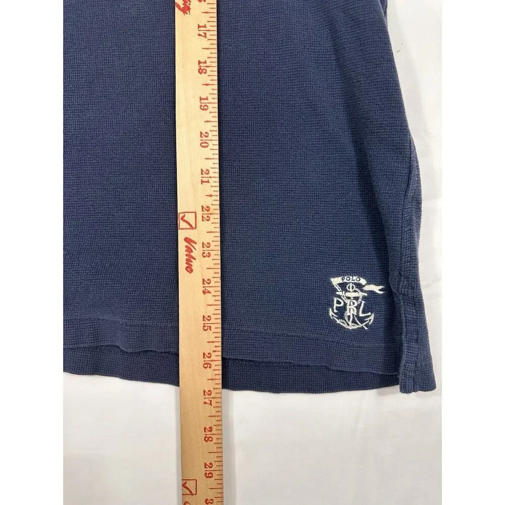 Polo Ralph Lauren Polo Blue Mesh Size Xl PRL Embroidered Crest 100% Cotton